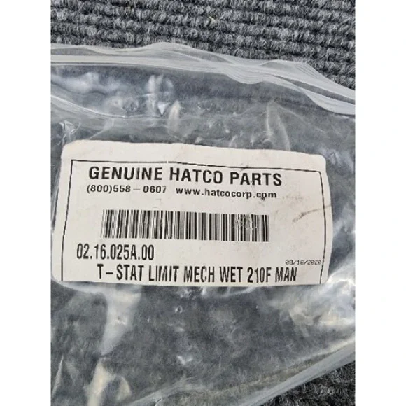HATCO 02.16.025A.00 T-Stat Limit Mech Wet 210F Man FREE SHIPPING!!! - Picture 4 of 4